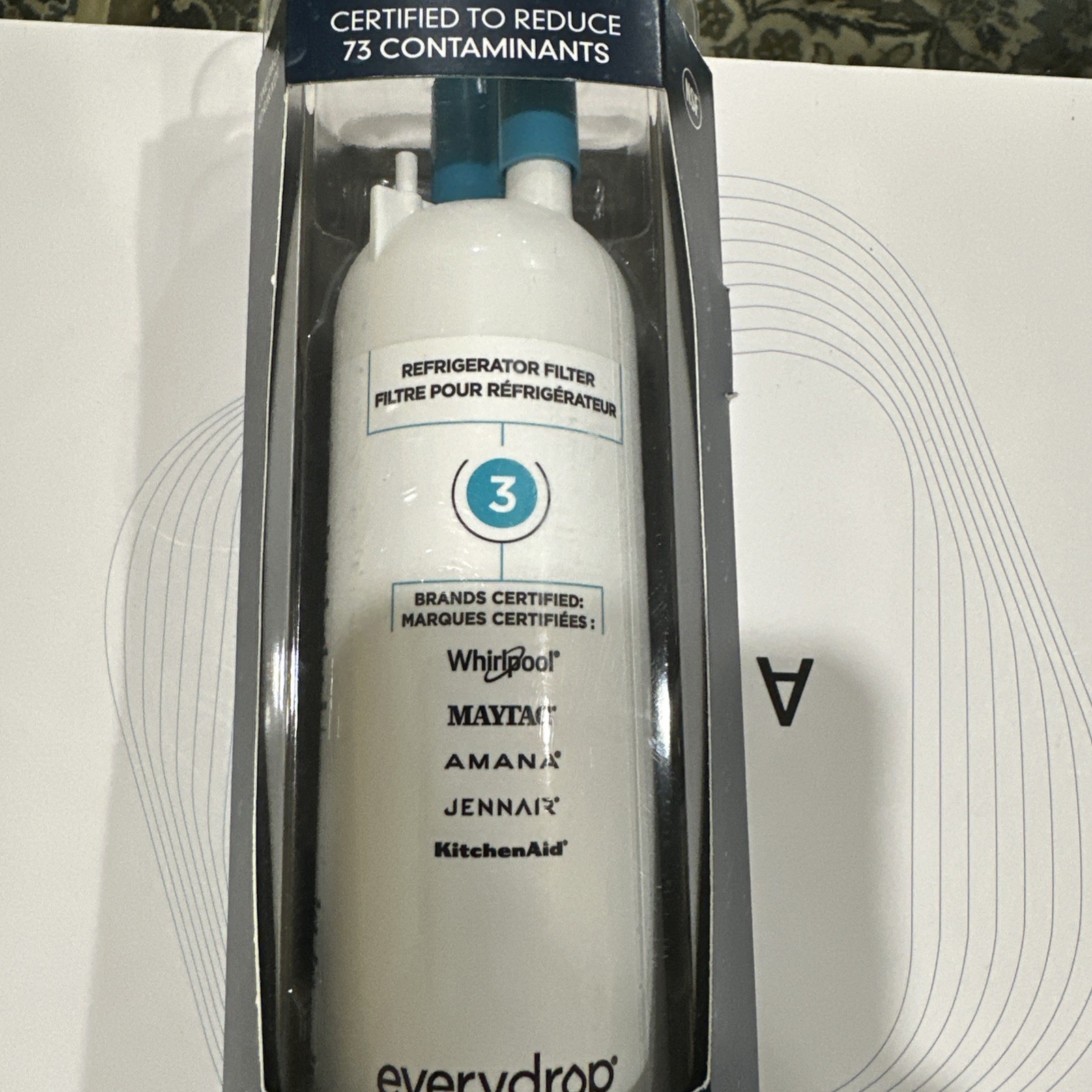 Set of 2 New EveryDrop Ice & Water Refrigerator Filter #3 ΕDR3RXD1 6 months Each