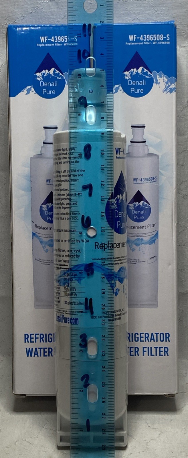 New Lot of 3 Refrigerator Water Filter Denali Pure WF-4396508-S For Whirlpool