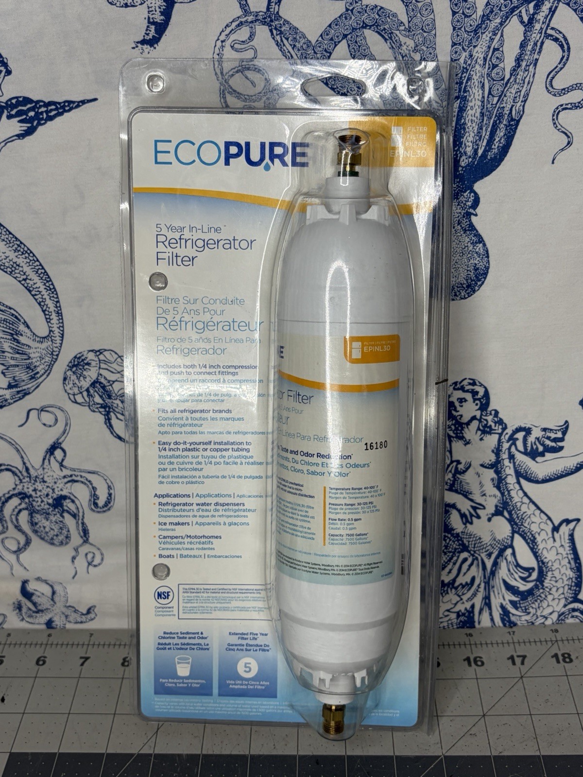 EcoPure EPINL30 5 Year In-Line Refrigerator Filter (H2)