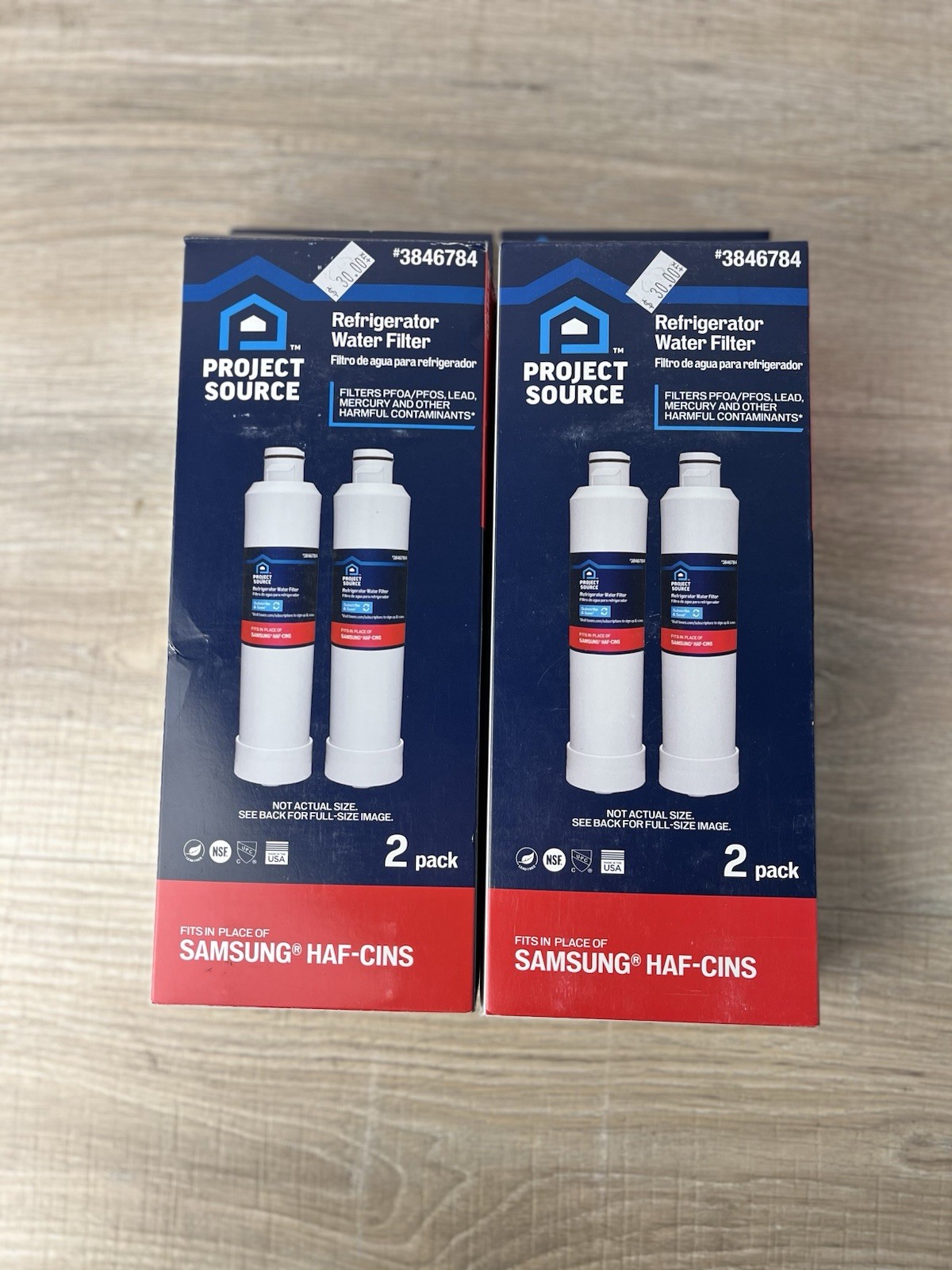 Project Source 3846784 Refrigerator Water Filter 4 Pack (2 Packs Of 2) New
