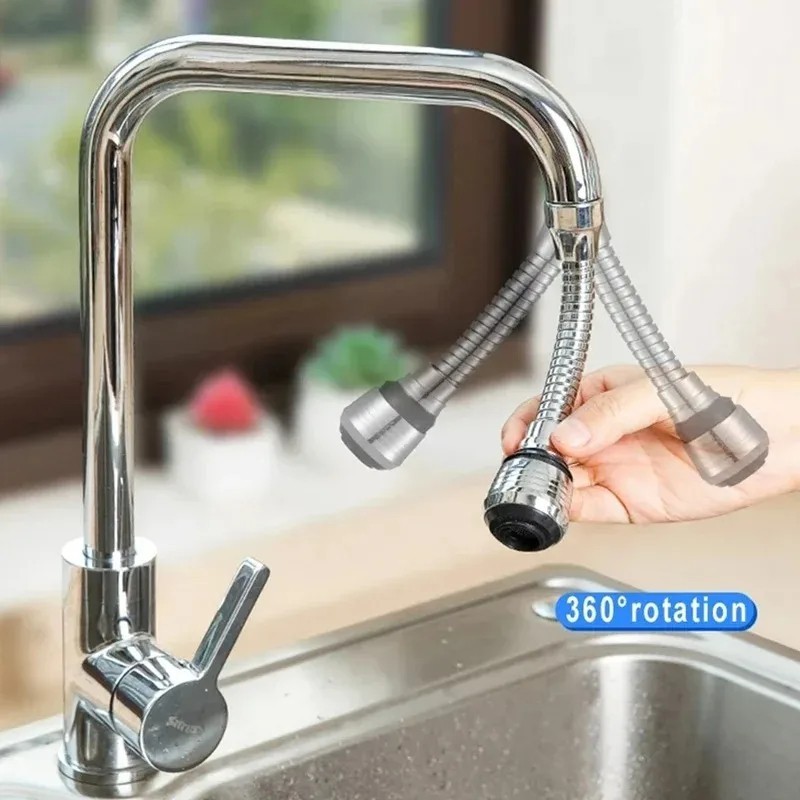 360° Rotating Kitchen Faucet Pressurized Anti-Splash Extended Filter Foam