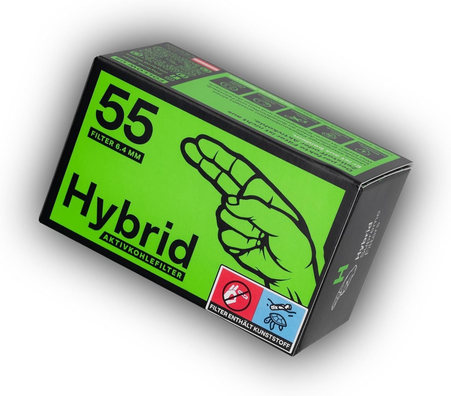 Superior 6.4 mm Hybrid Filter: 55 Packs of Activated Carbon & Cellulose Magic