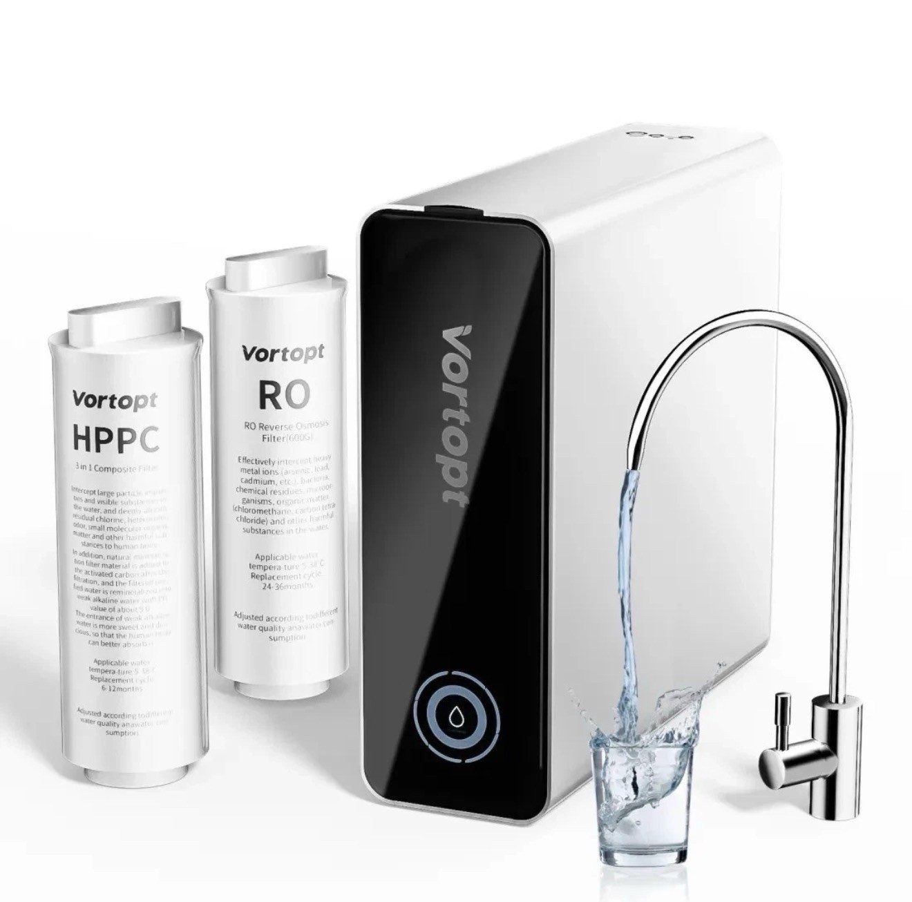 Tankless RO Reverse Osmosis System Under Sink 800 GPD Water Filter Kit