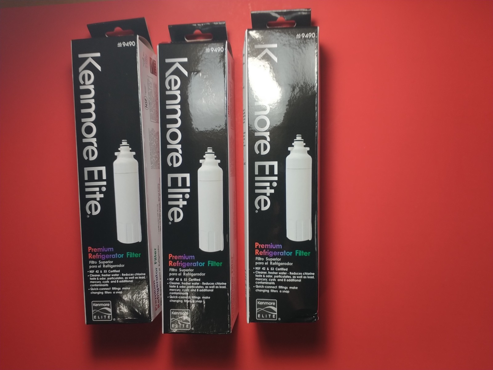 3 Pack Kenmore Elite 469490 Premium Refrigerator Water Filter 46 9490 New Sealed
