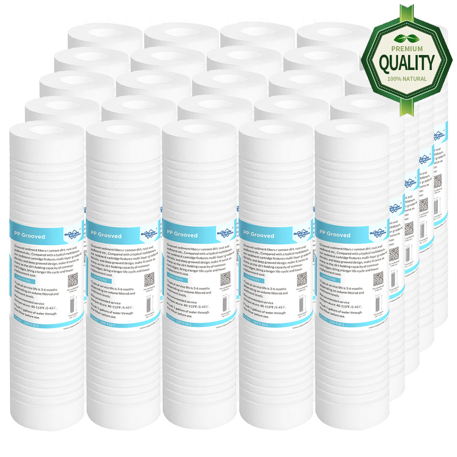 1-25 Pack 0.5/1/5 Micron 10×2.5″ Grooved Sediment Water Filter For GE GXWH04F RO