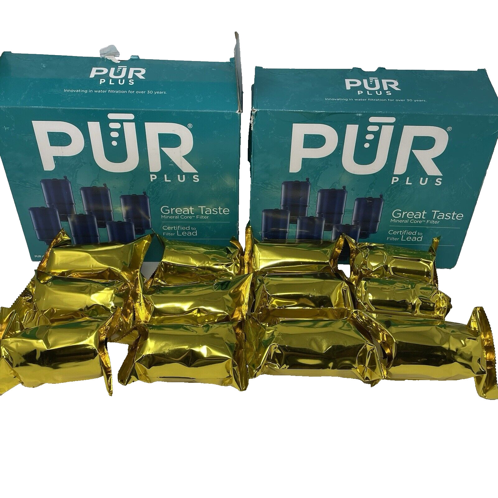Genuine PUR PLUS Faucet Mount Replacement Filter 2-in-1 (Pack Of 12 Filters) New