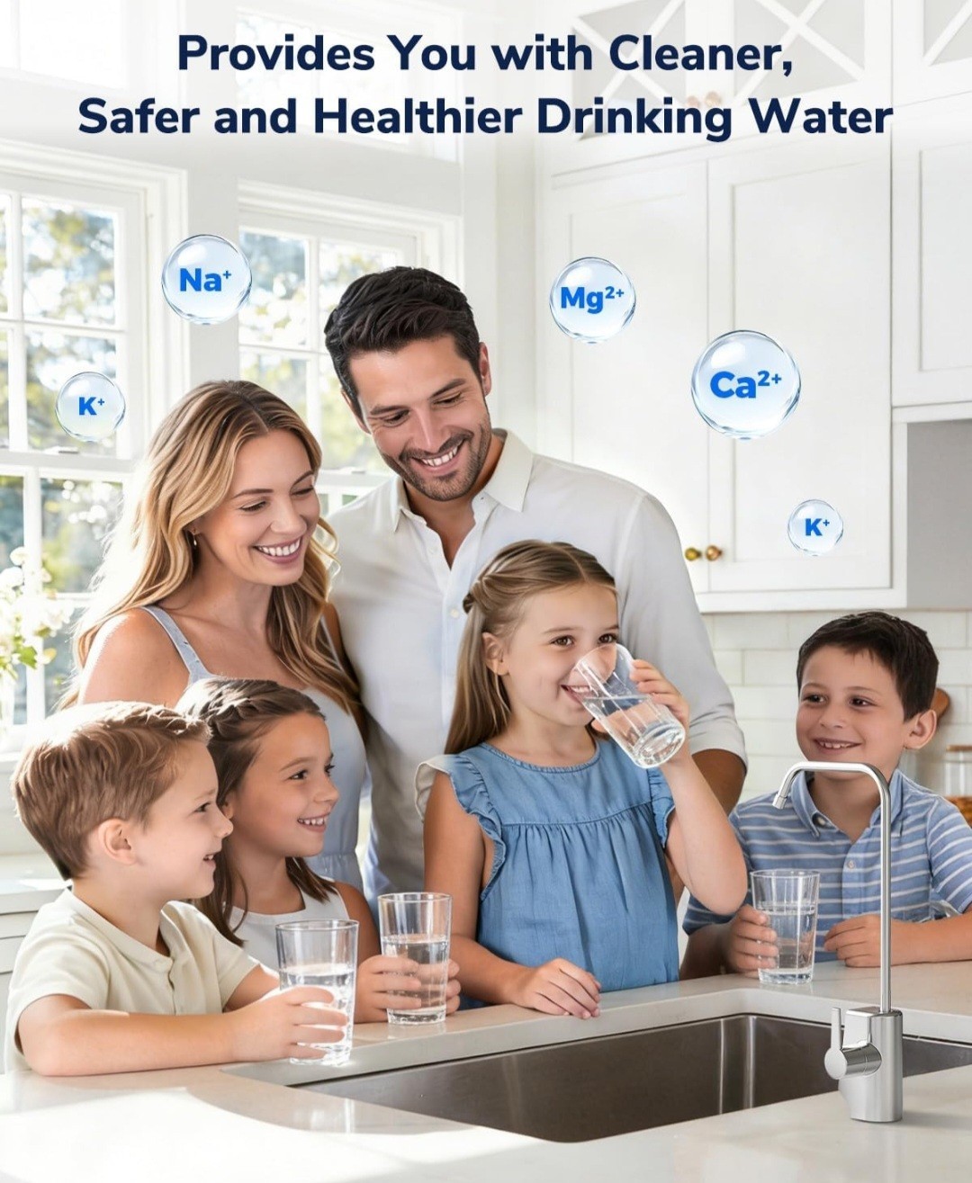 Ecoviva 1000GPD Under Sink Reverse Osmosis Water Filter Filtration System
