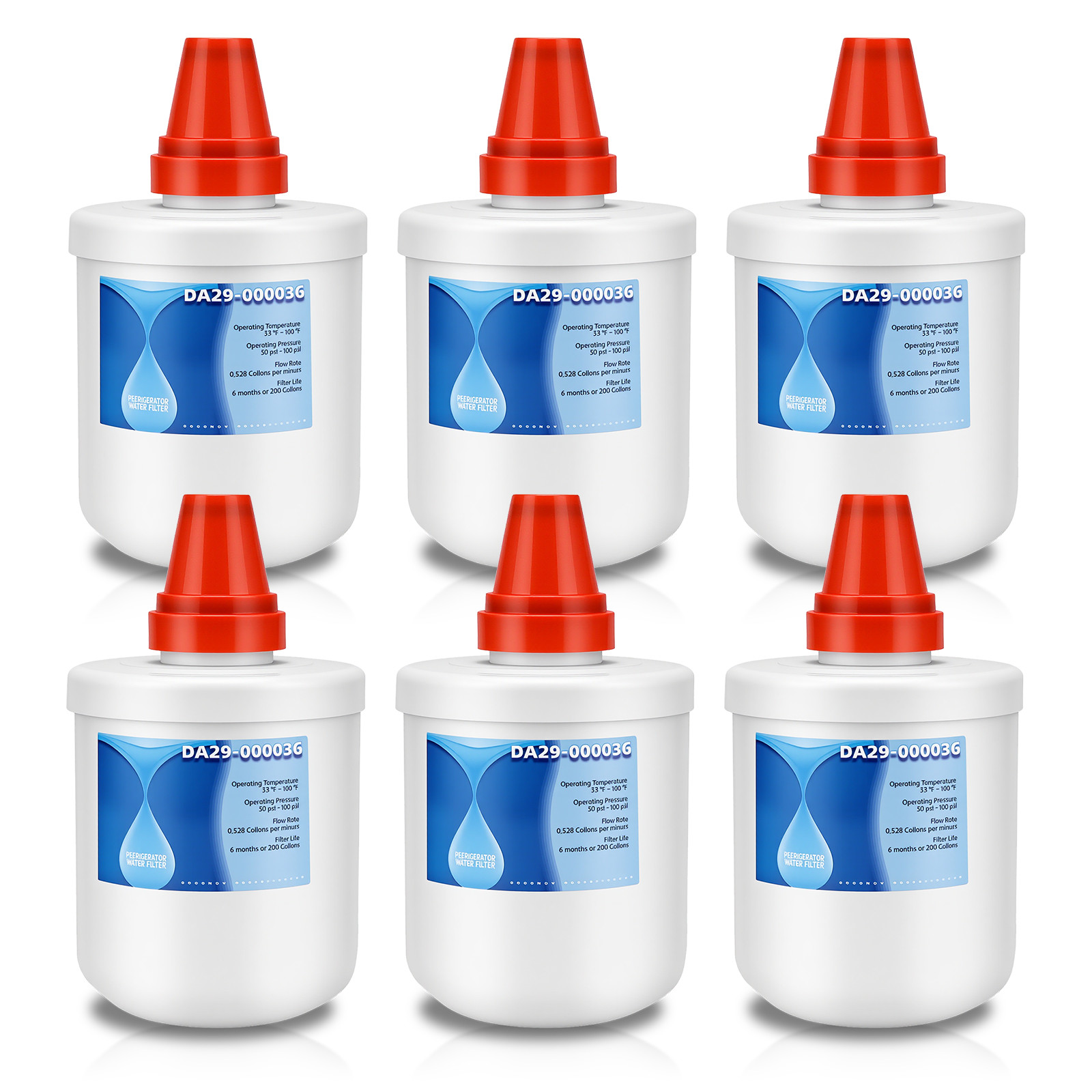 DA29-00003G Refrigerator Water Filter Replacement for Samsung DA29-00003A, Aqua