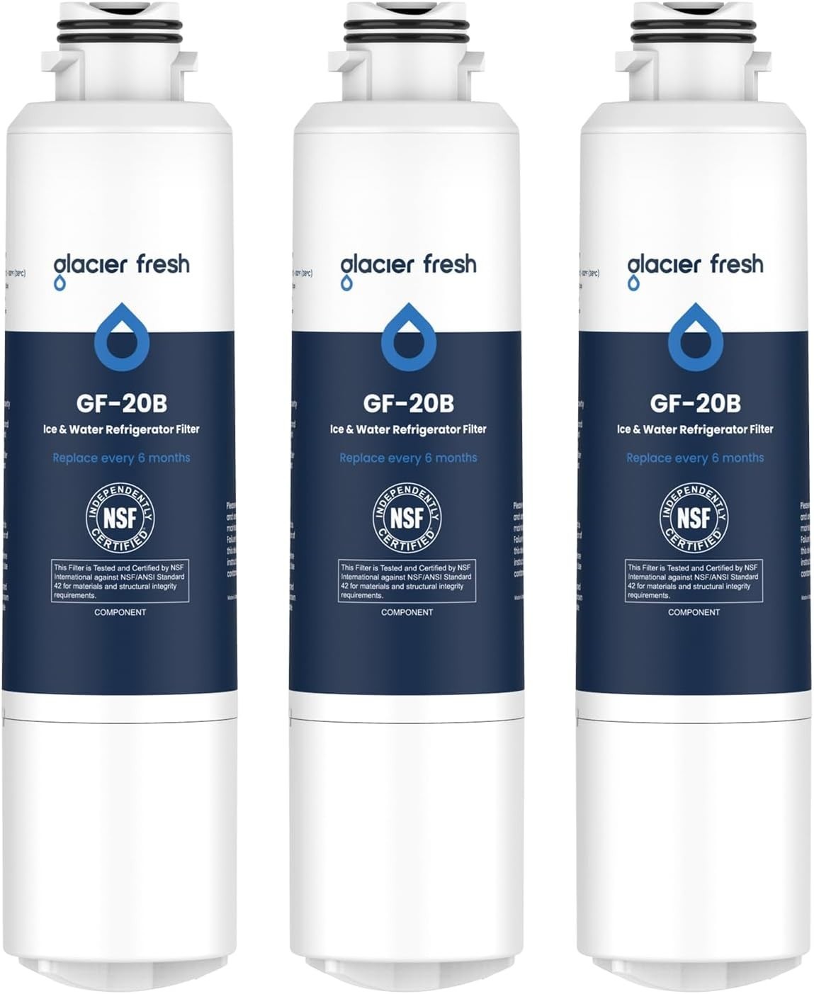 3 PK Glacier Fresh Refrigerator Water Filter GF-20B Samsung HAF-CIN DA29-00020B