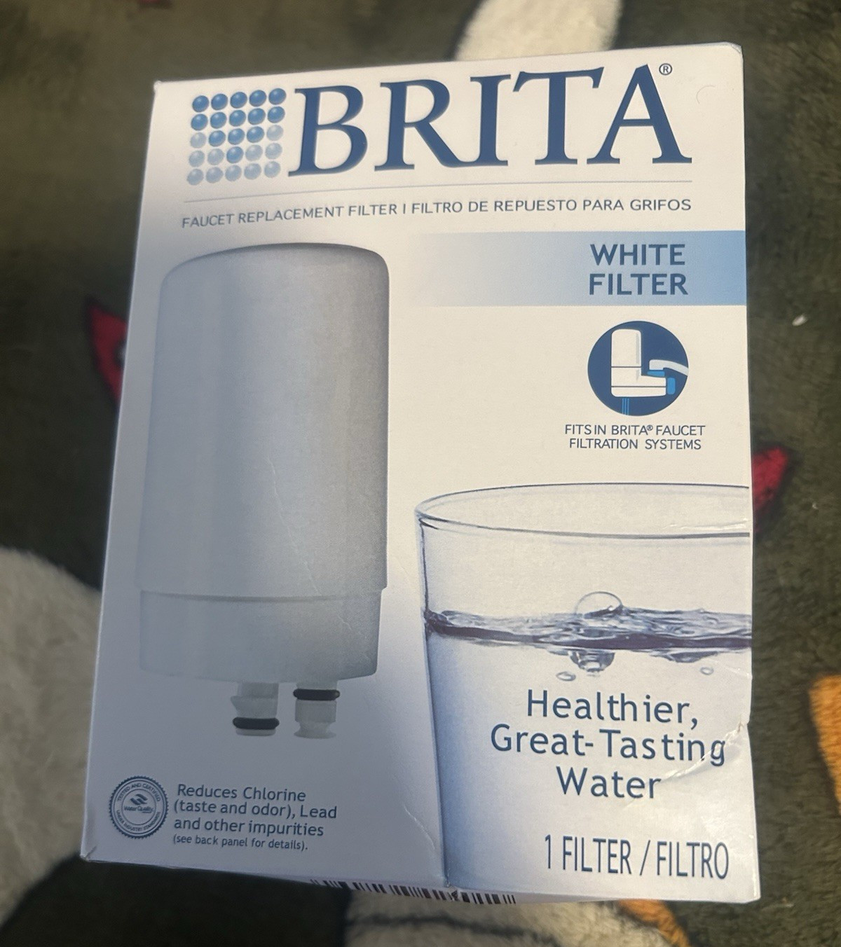 BRITA Faucet Replacement Filter White, 100 gal Carbon, Lead, 1-Pack
