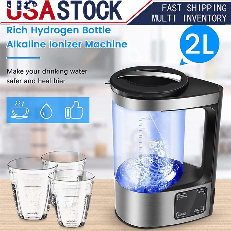 2L Electric Hydrogen Water Ionizer Generator Machine Water Generator US Plug