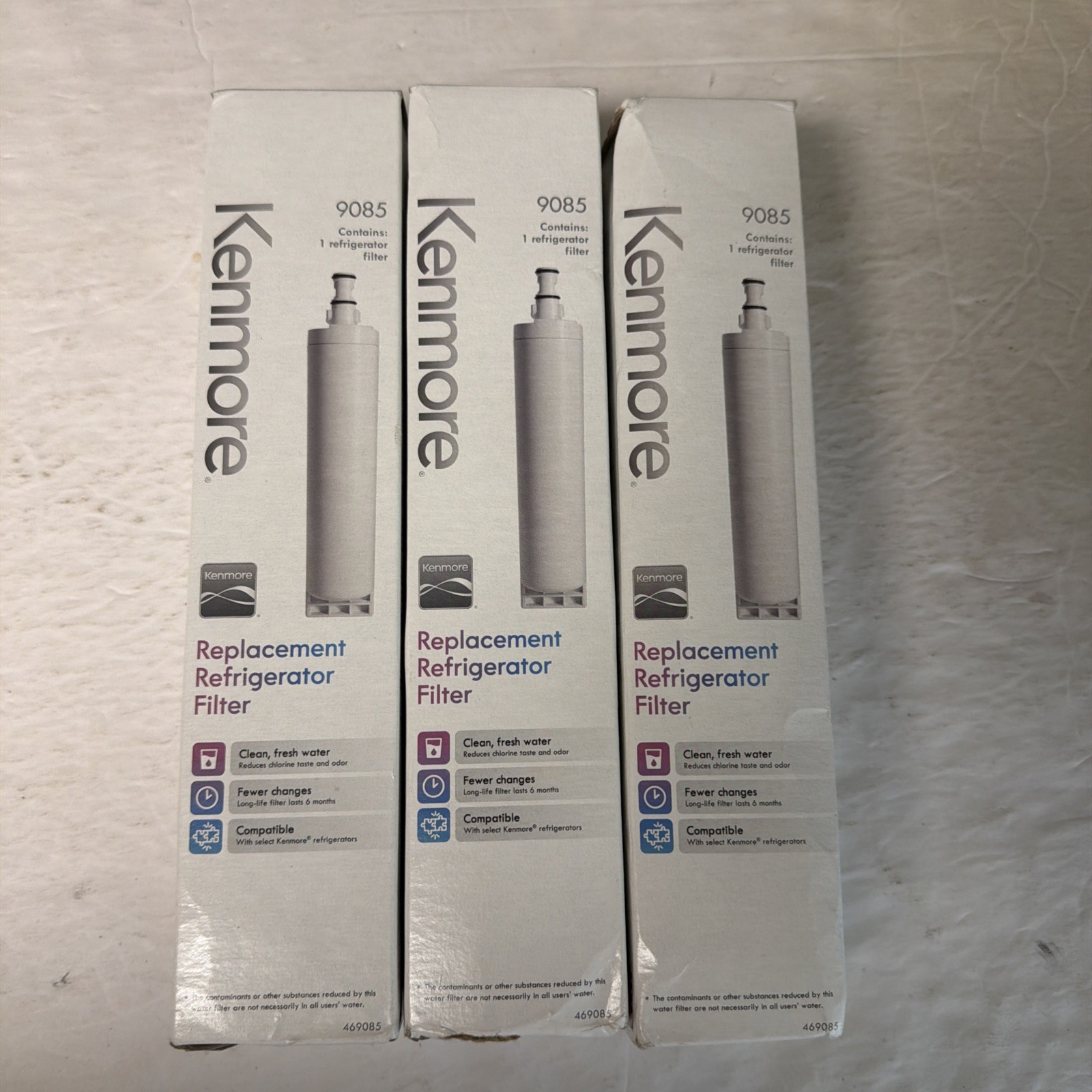 Lot Of 3 Genuine Kenmore 9085 Refrigerator Water Filters Factory Sealed NOS