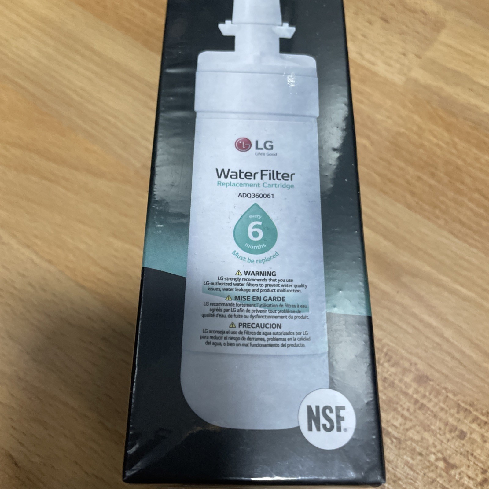 New Sealed LG LT700P Refrigerator Water Filter Replacement ADQ36006101, 1 Pack