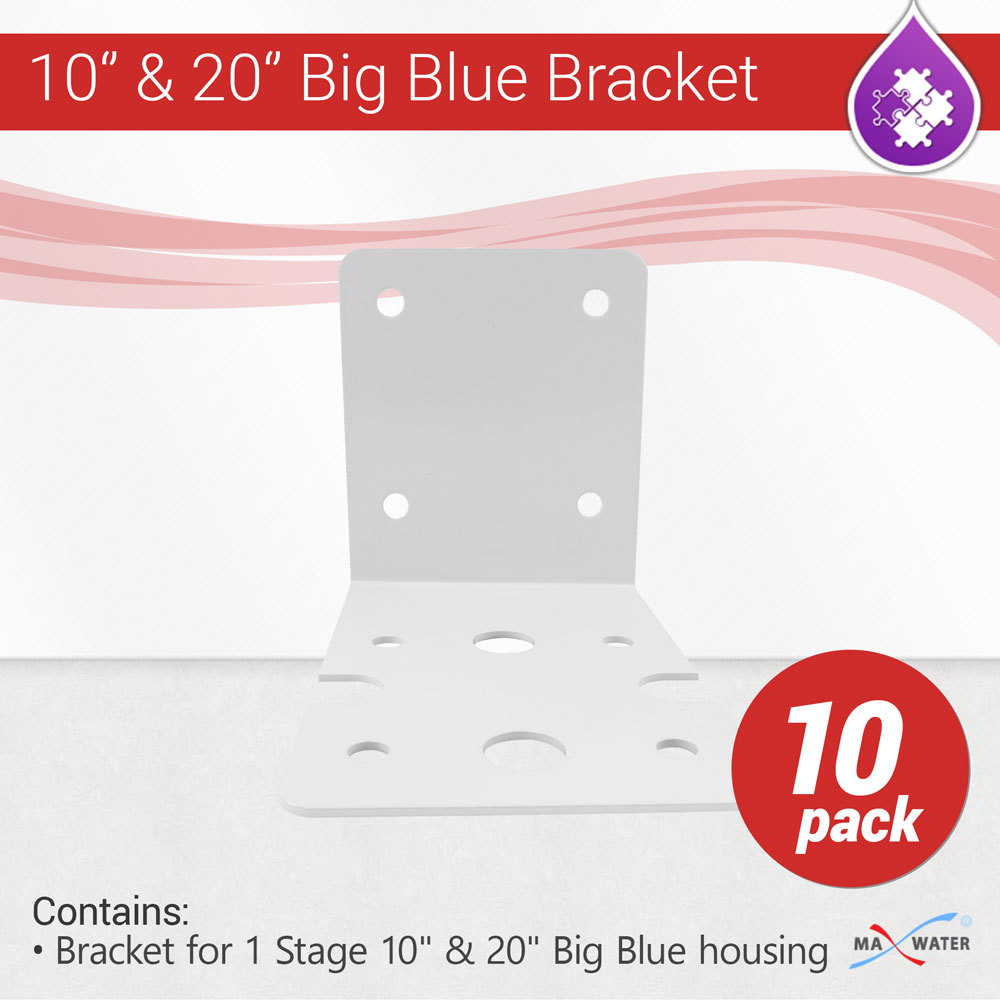 10 x Big Blue 20″x4.5″ & 10″x4.5 BB Water Filter Housing Metal Single Bracket