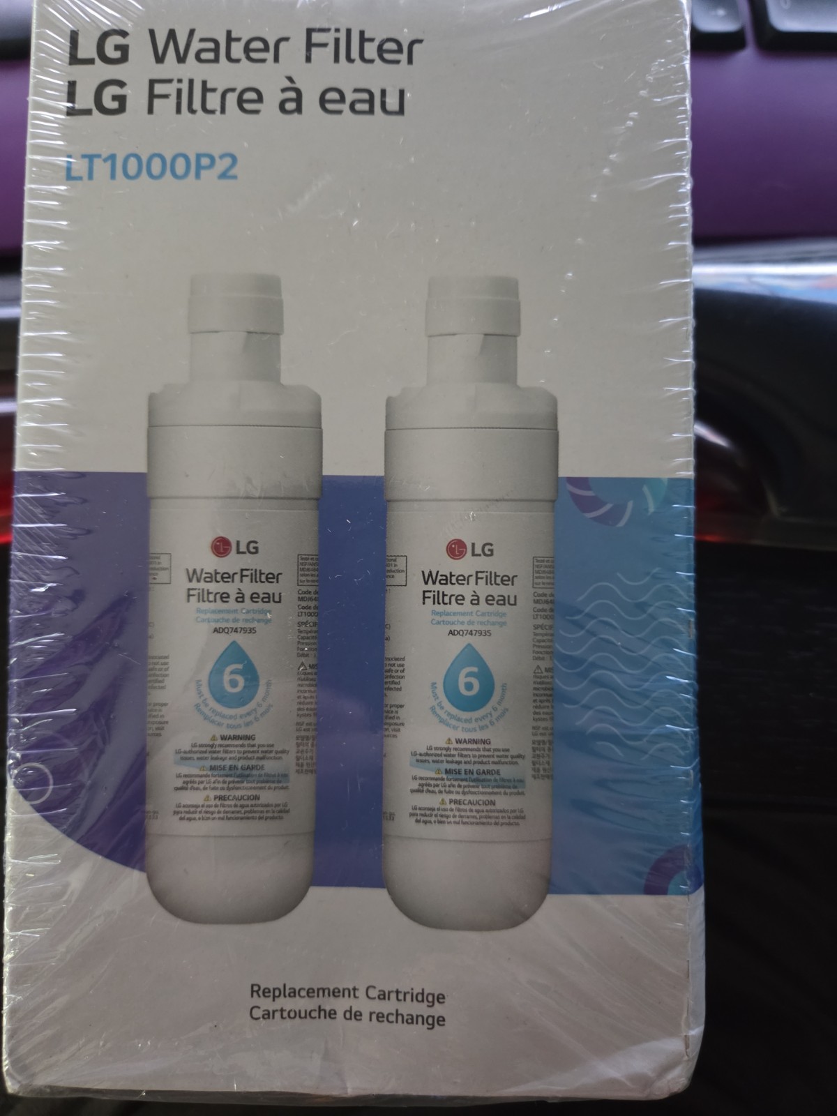2Pk LG Refrigerator Water Filter LT1000P2 Replacement Cartridge Genuine OEM
