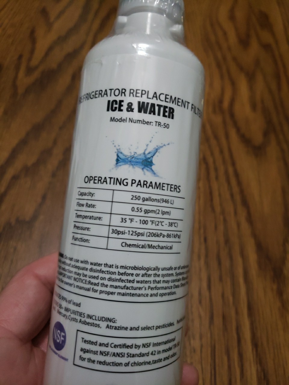 Ice & Water Refrigerator Replacement Filter TR-50 BORPLFTR50 New