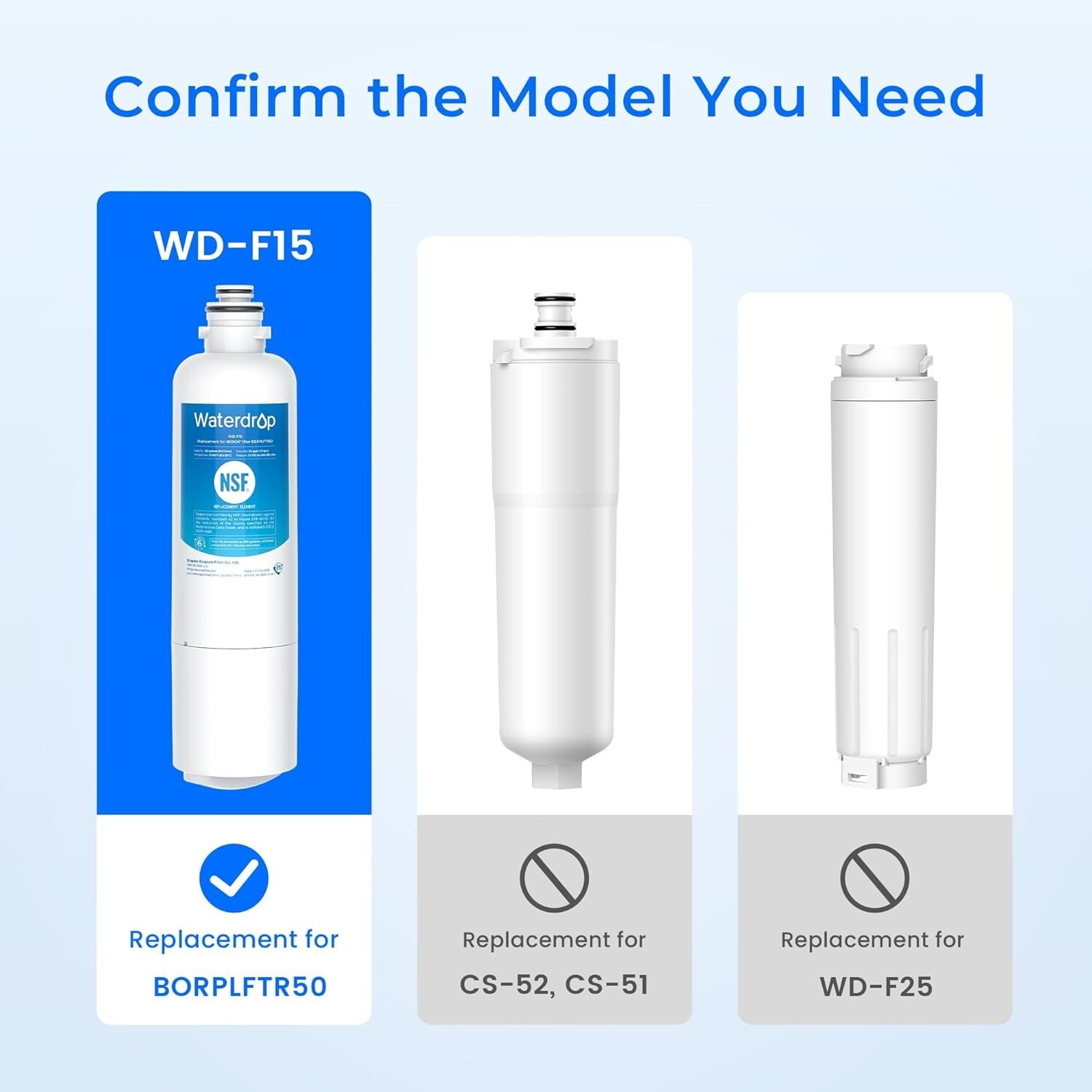 Waterdrop Refrigerator Water Replacement for Bosch® Ultra Clarity® Pro 11032531