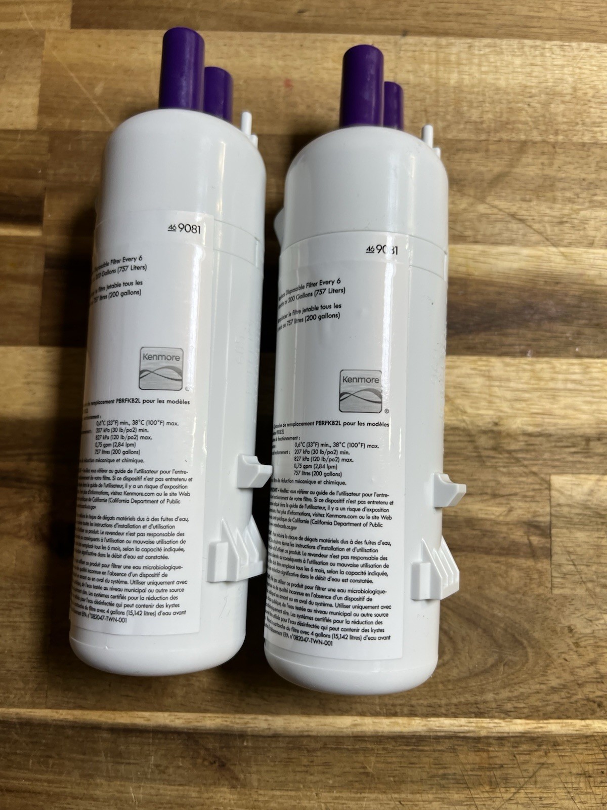 Lot of 8 Kenmore 9081 Replacement Refrigerator Water Filter 46-9081(2 unsealed)