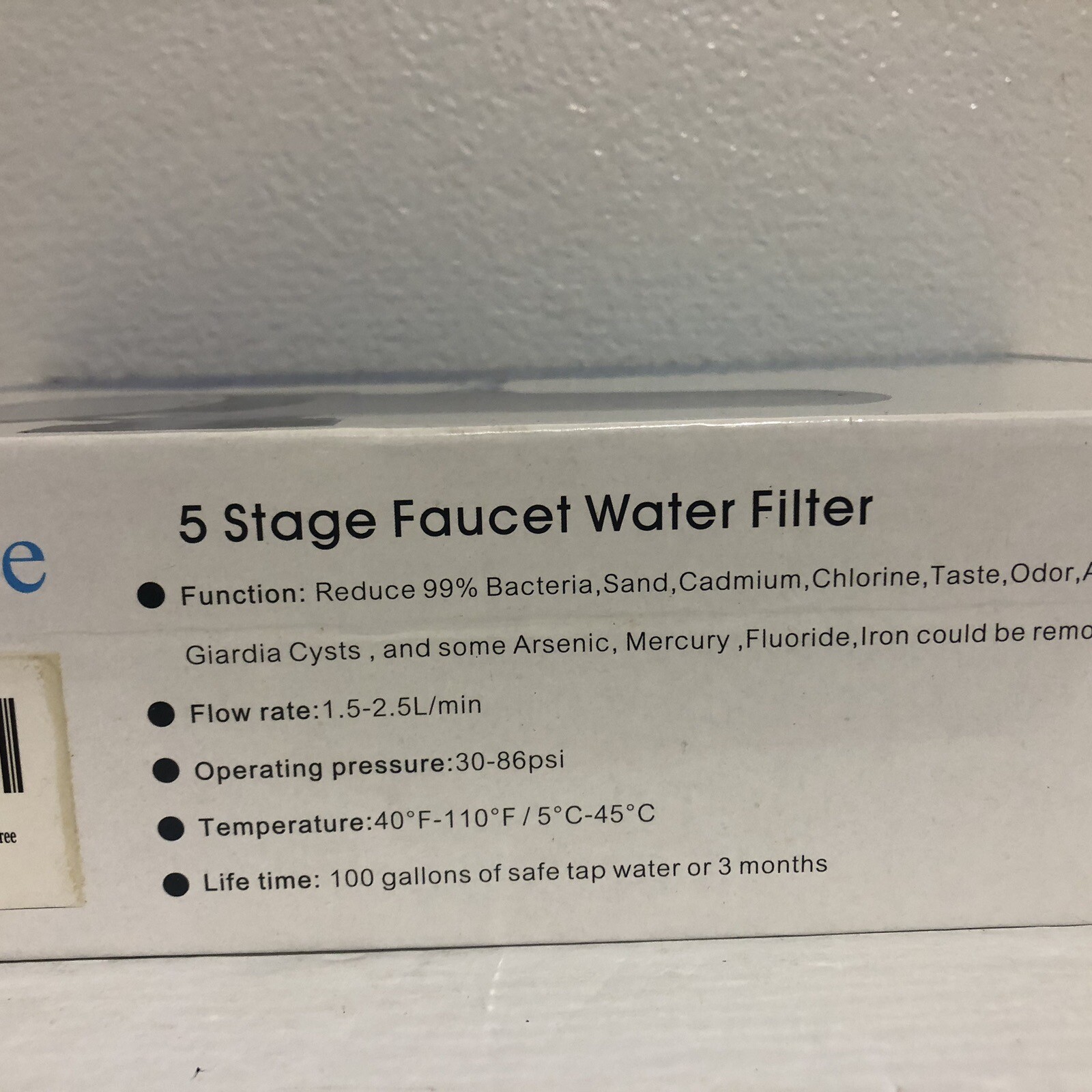Geekpure 5 Stage Faucet Water Filter Reduce Contaminates New In Open Box