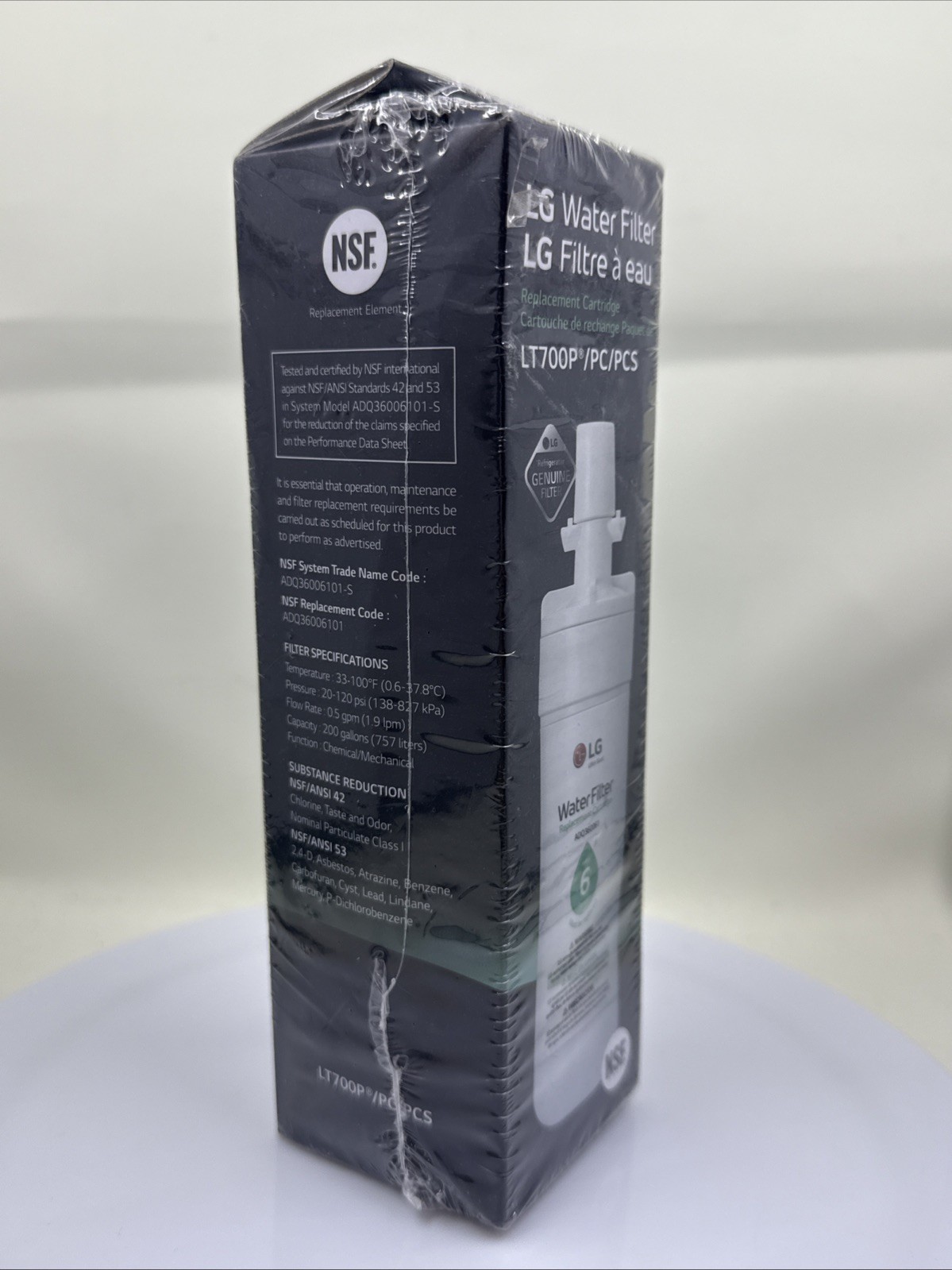 LG LT700P Refrigerator Replacement Water Filter ADQ36006101 OEM New