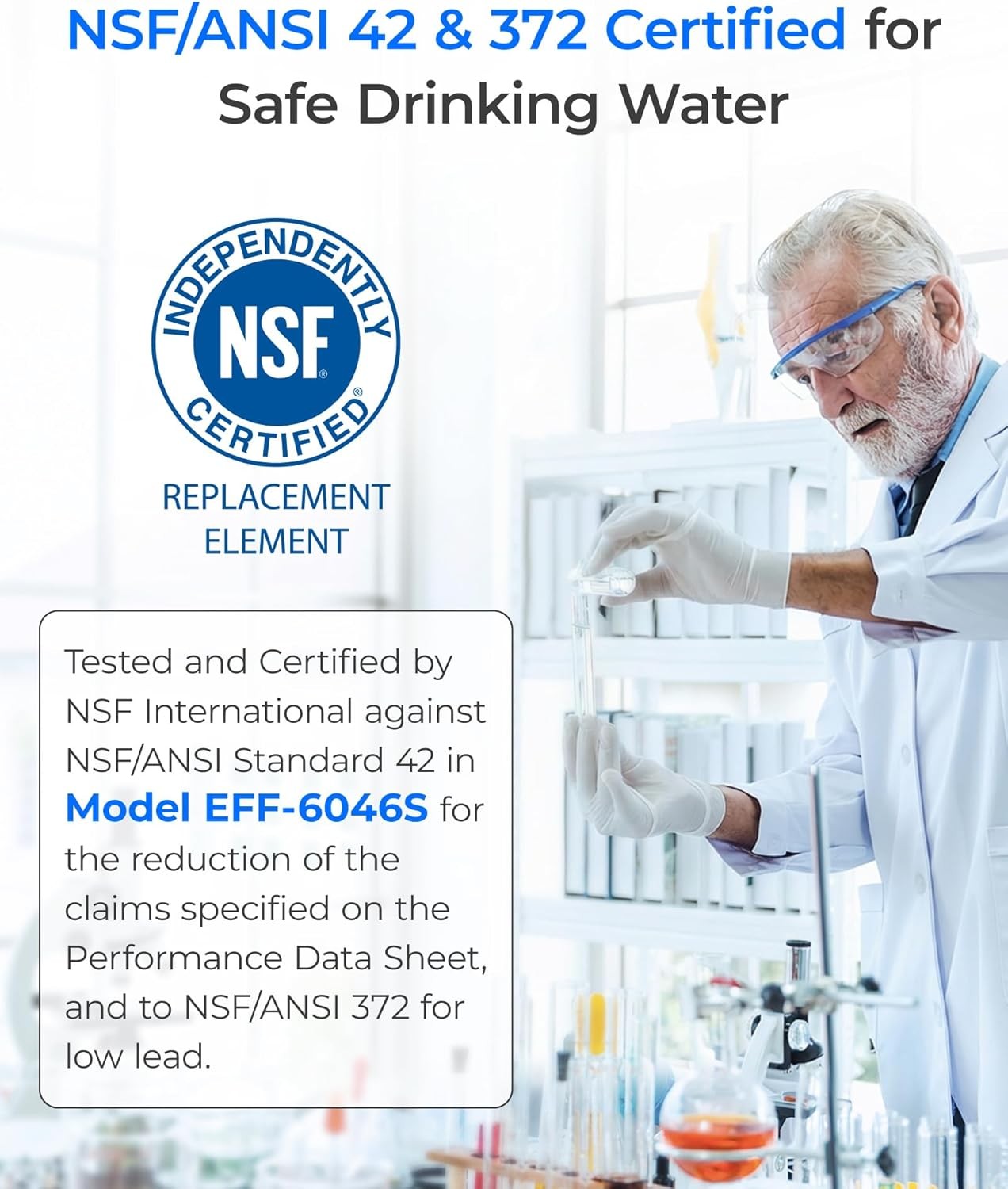 Waterdrop F46A01 Refrigerator Water & Air Filter Replacement for LG® LT1000P®(3)