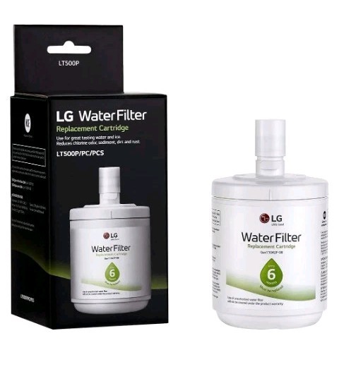 LG Water Filter Cartridge LT500P 6 Month 500 Gallon Capacity single Pack