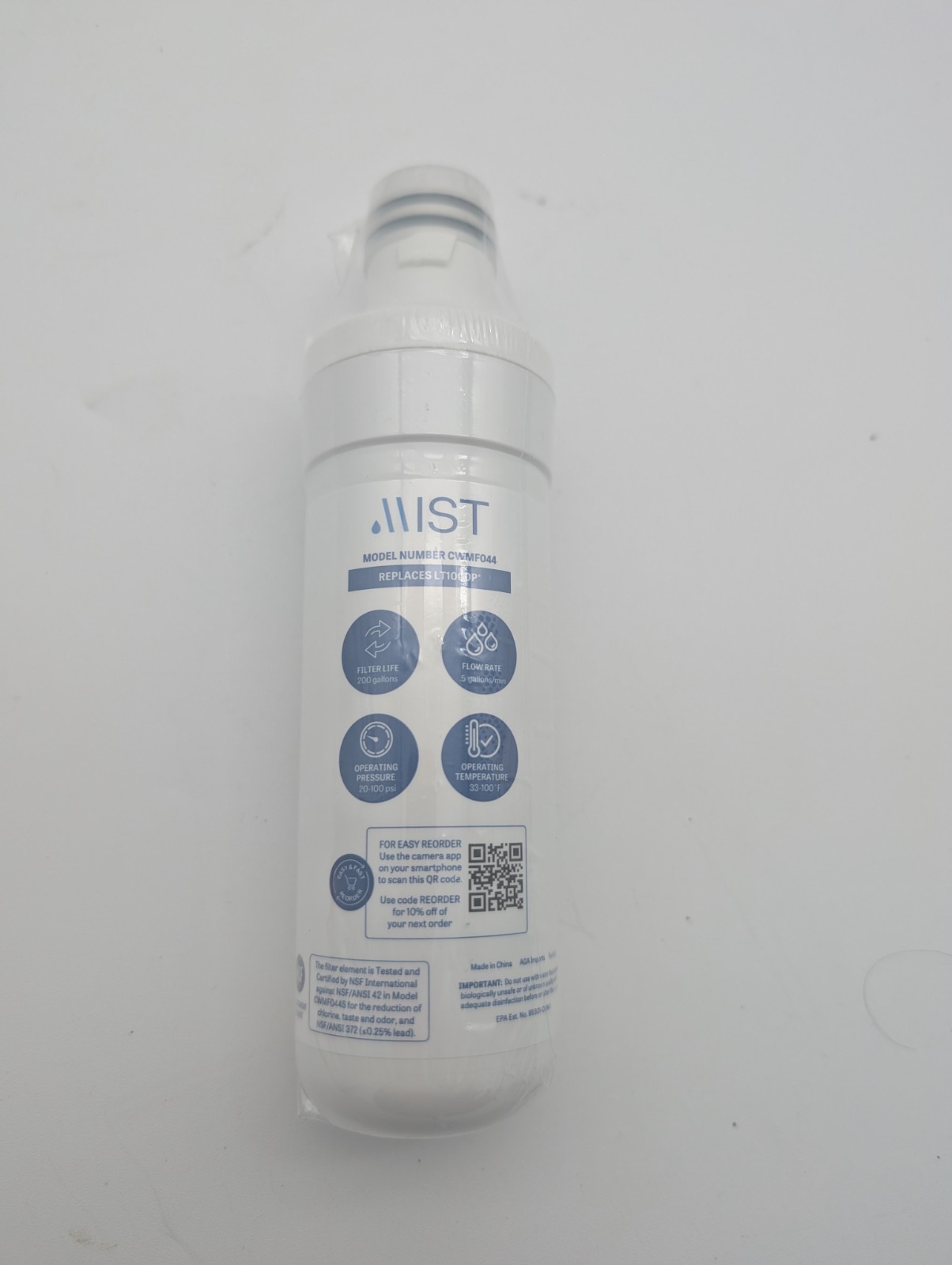 Mist LT1000P Water Filter Replacement, Compatible For LG Model CWMF044