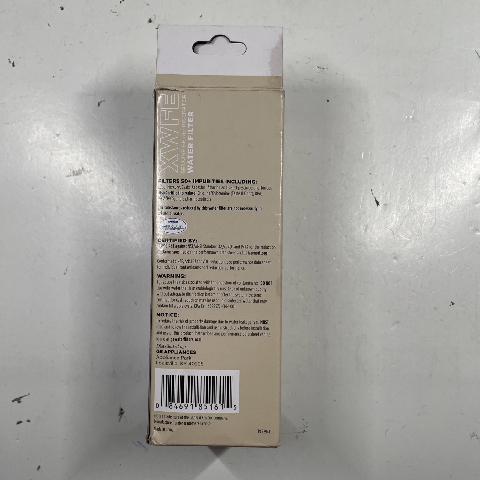 Genuine OEM GE XWFE Refrigerator Water Filter Brand New Sealed with Manual