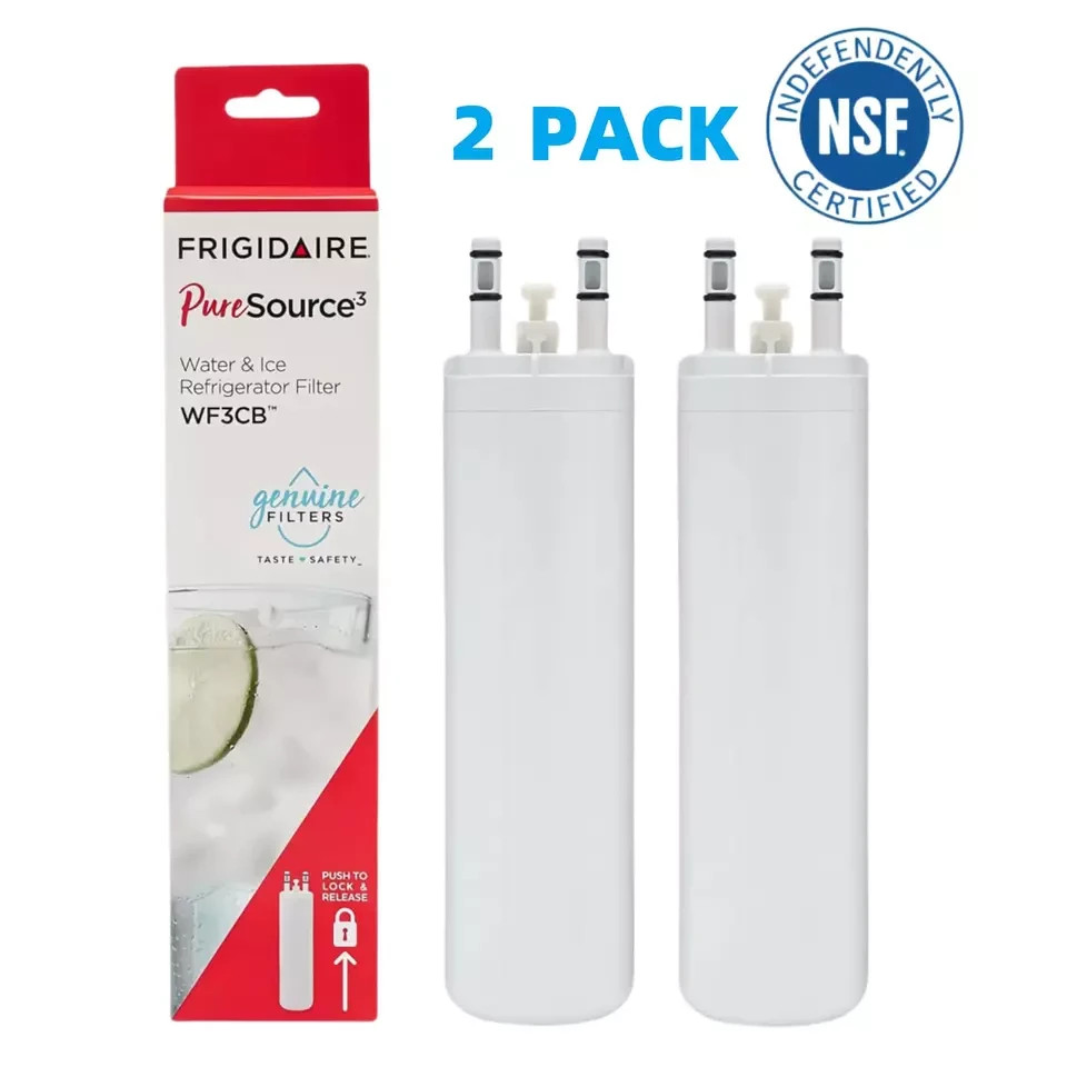 2 PACK Frigdaire WF3CB PureSource 3 Refrigerator Water Filter New Sealed
