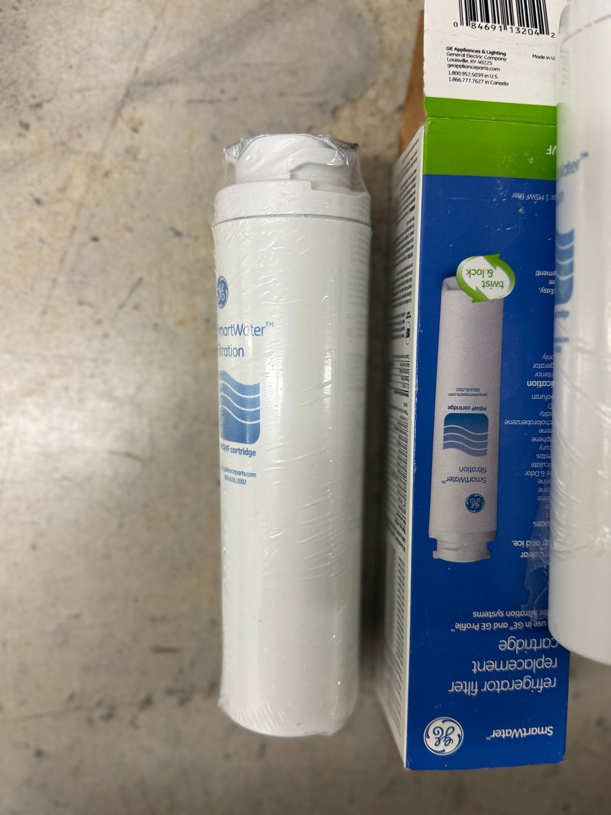 Lot of 2 GE SmartWater MSWF Refrigerator Filter Replacement Cartridges Genuine O