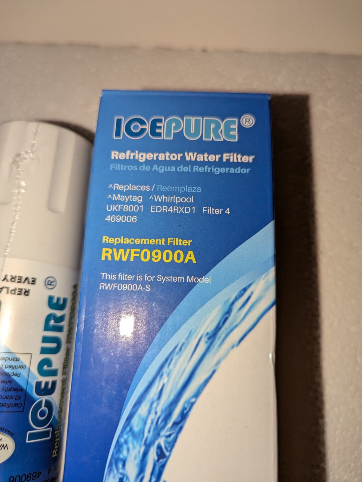 Ice Pure Refrigerator Water Filter Replacement RWF4700A Compatible RWF0900A-S