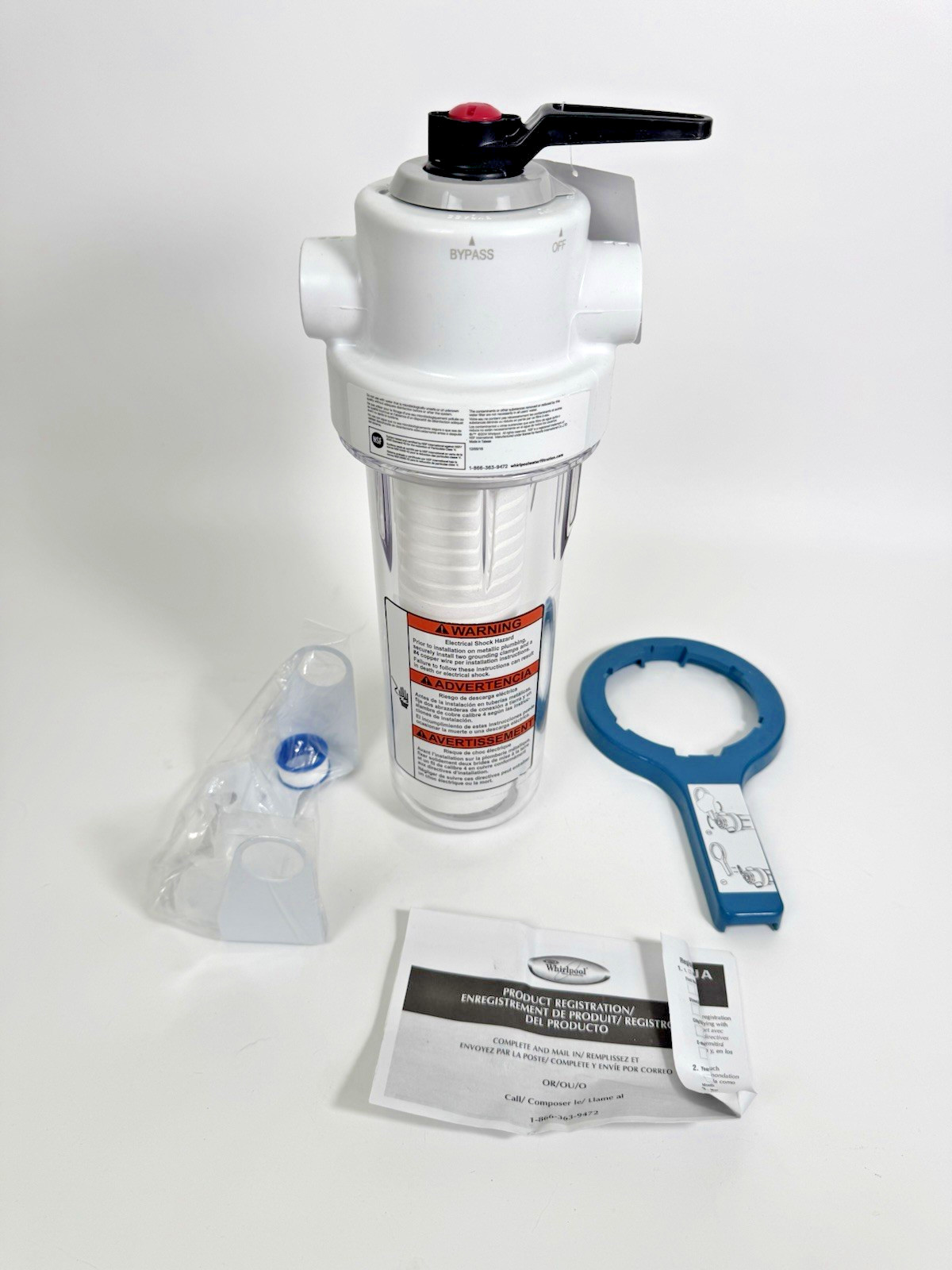 Whirlpool WHKF-DWHV Whole Home Water Filtration System w/ Filter 3/4 In
