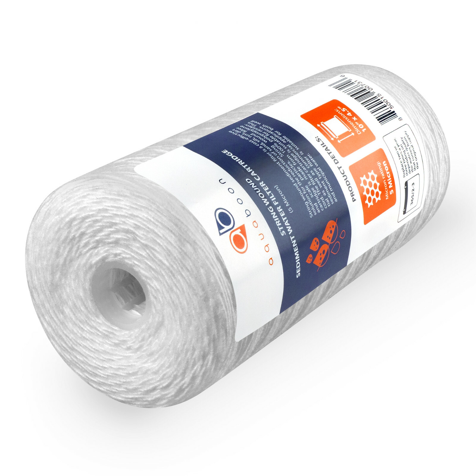 2PK of 10″ Big Blue String Wound Sediment Water Filter Cartridge 5µm by Aquaboon