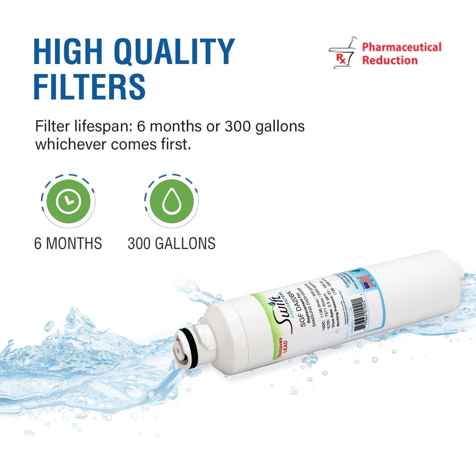 Replacement Samsung DA2900020B HAF-CINEXP Refrigerator Water Filter SGF-DA20B Rx