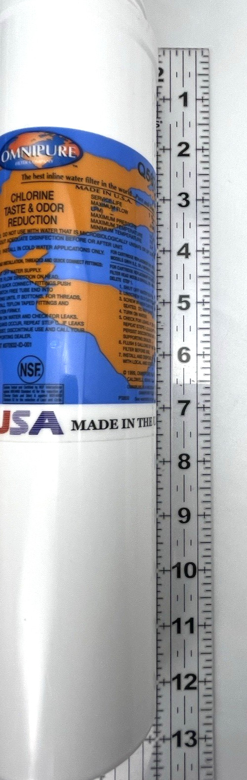 New 2 Pk Omnipure Q5628 Q Series 12in GAC Carbon Water Filter Taste Odor