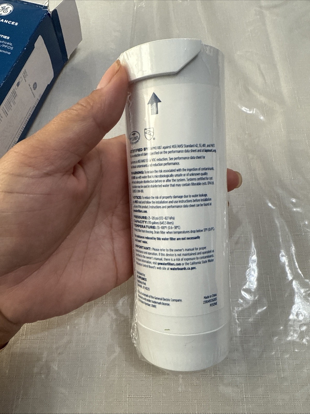 Genuine GE XWFE Refrigerator Water Filter – White OEM original No Chip