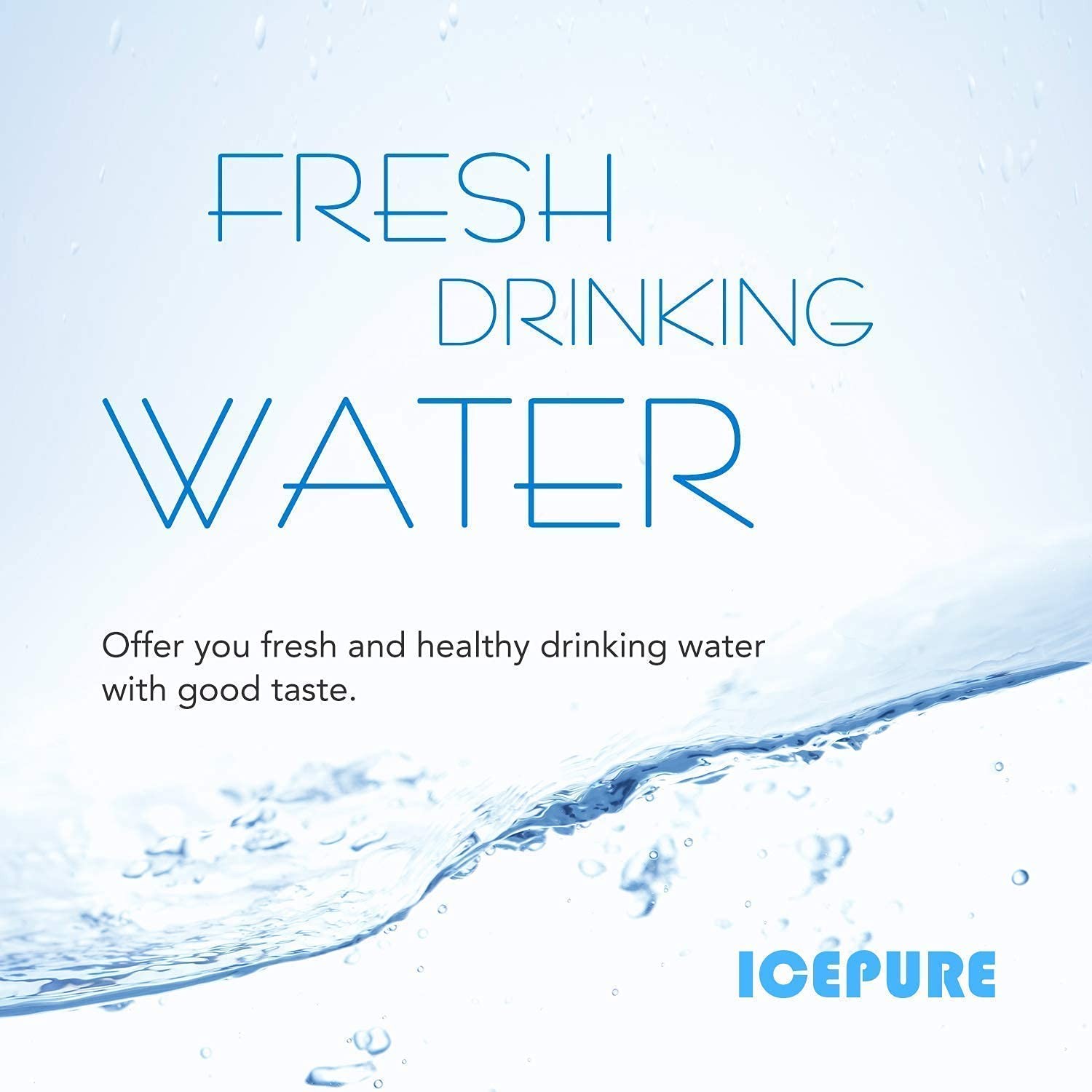 ICEPURE UKF8001 Replacement for Whirlpool Filter 4 1 Count (Pack of 1), White