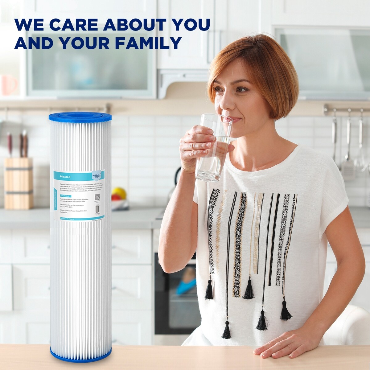 5/20/50 Micron 20″x4.5″ Washable Pleated Sediment Water Filter Fit for Big Blue