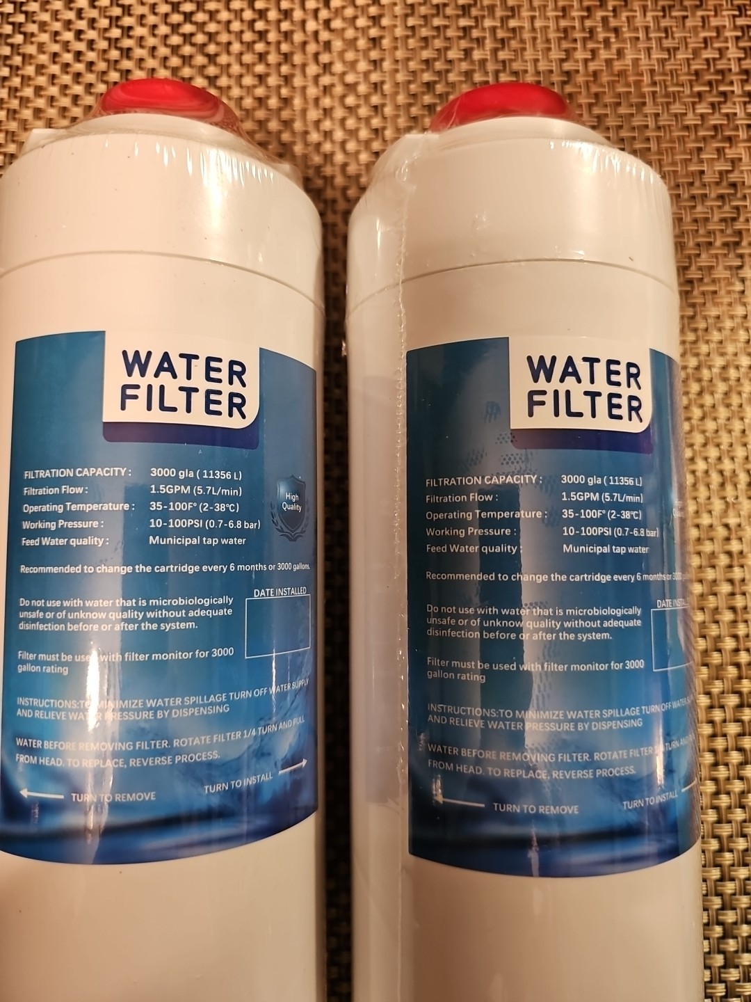 51300 Filters For Elkay Lot Of 4 Unbranded. For EZ H2O filling Station No Chip
