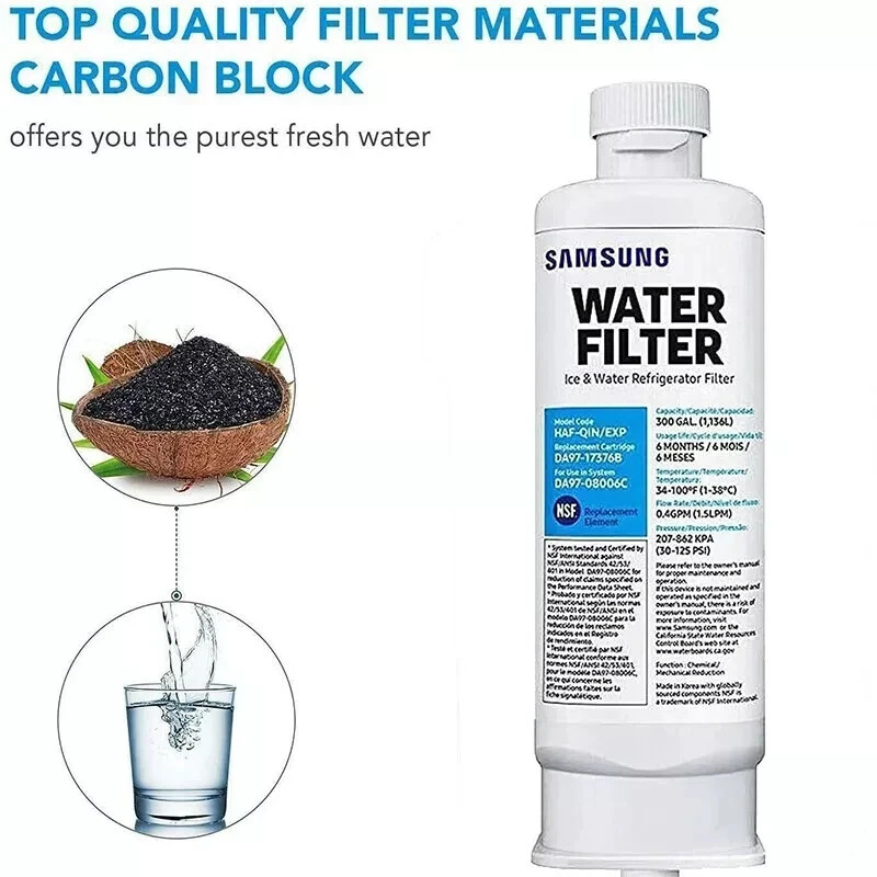 NEW 1 PACK Genuine Samsung DA97-17376B HAF-QIN/EXP REFRIGERATOR Water Filter