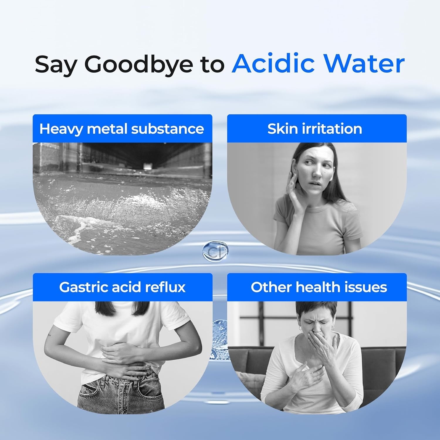 Waterdrop Alkaline Refrigerator Water Filters Replacement for LG® LT1000P®, (2)
