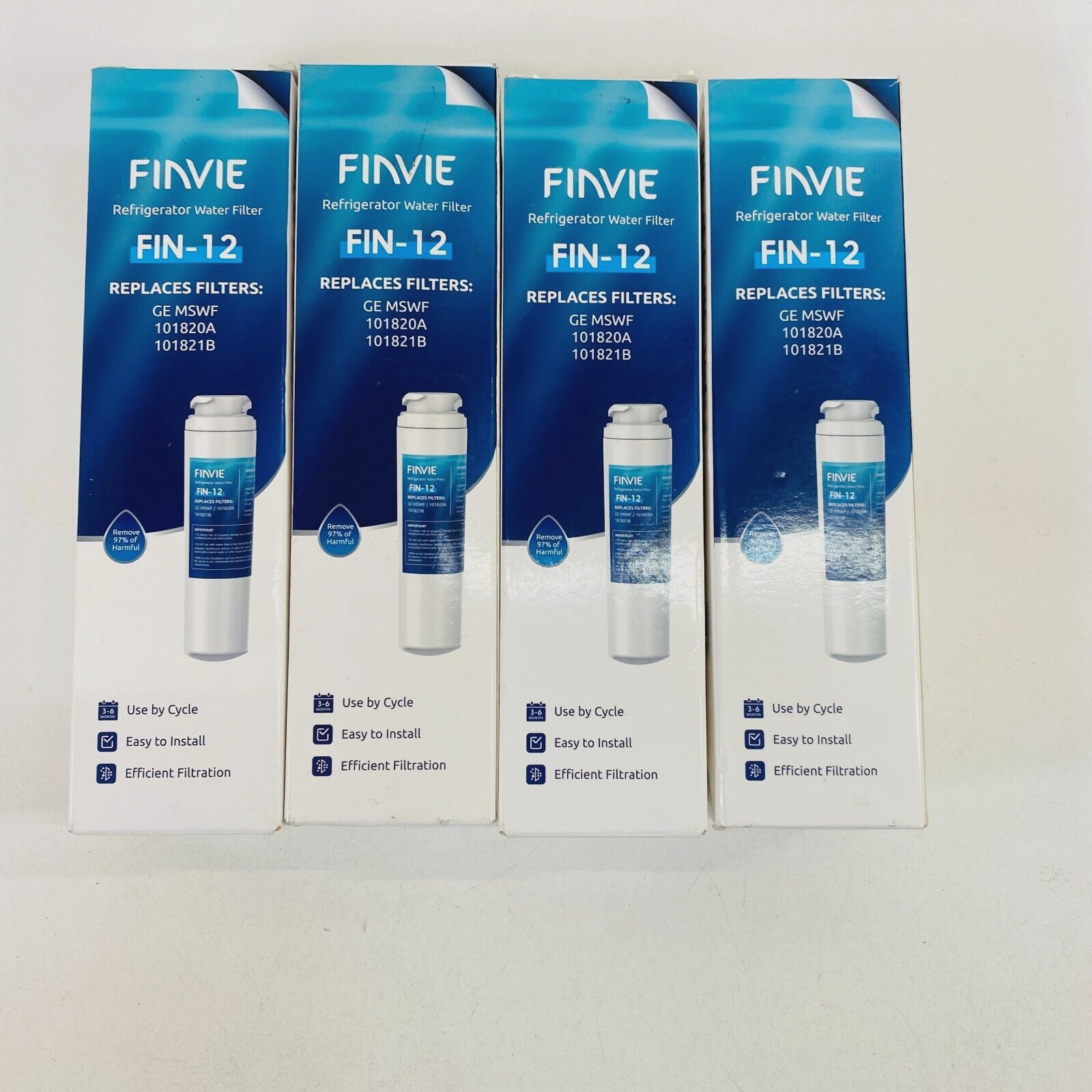 4 Pack Refrigerator Water Filter Fit GE SmartWater MSWF 101820/A 101821B
