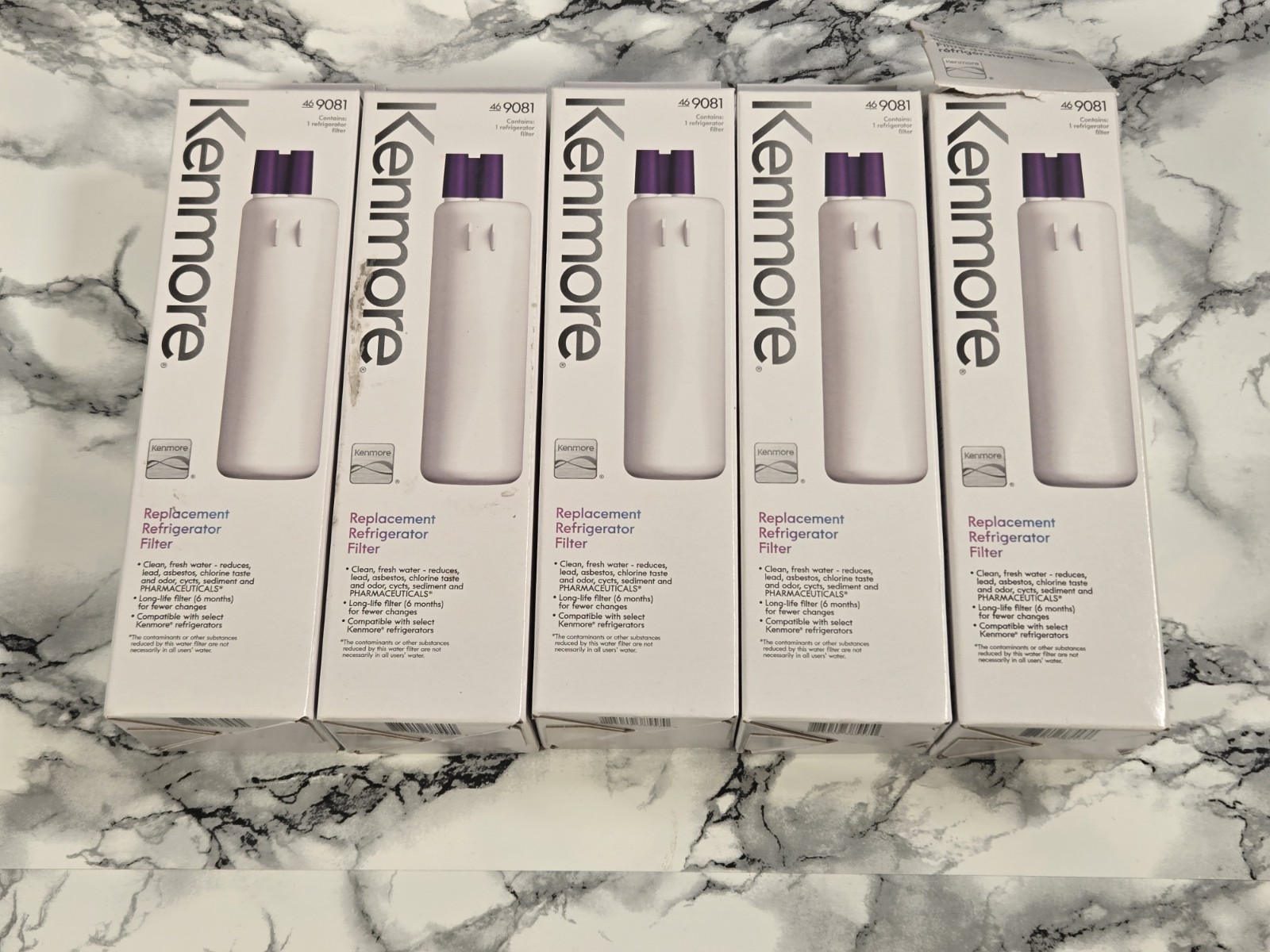 (5) Kenmore Replacement Refrigerator Water Filter Lot #469081