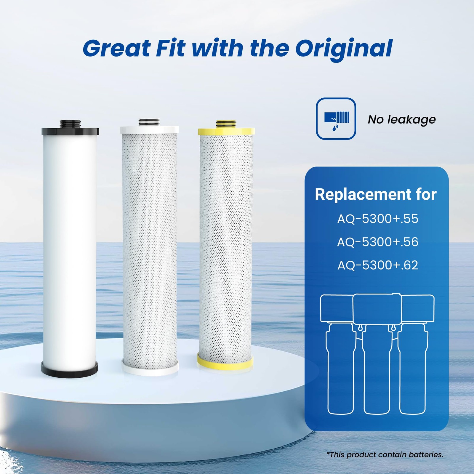 Waterspecialist WS851 Water Filter, Replacement for Aquasana® AQ5300+R, Clary…