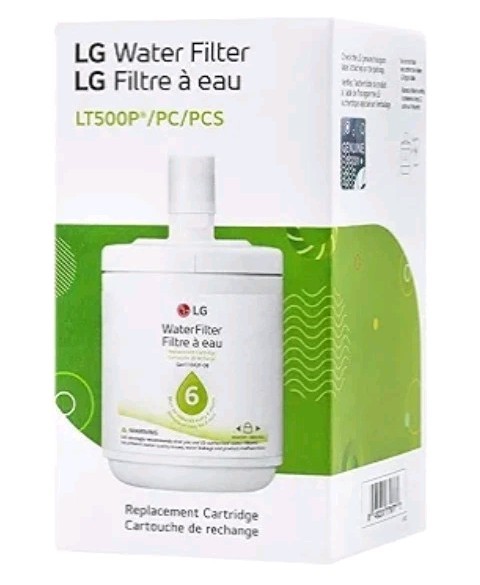LG Water Filter Cartridge LT500P 6 Month 500 Gallon Capacity single Pack