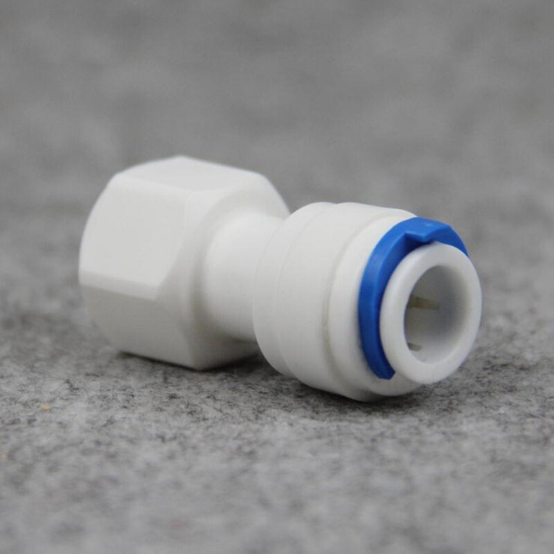 1/4″ 3/8″ Adaptor Push Fit Tube Connector Female Thread Fitting Water Filter