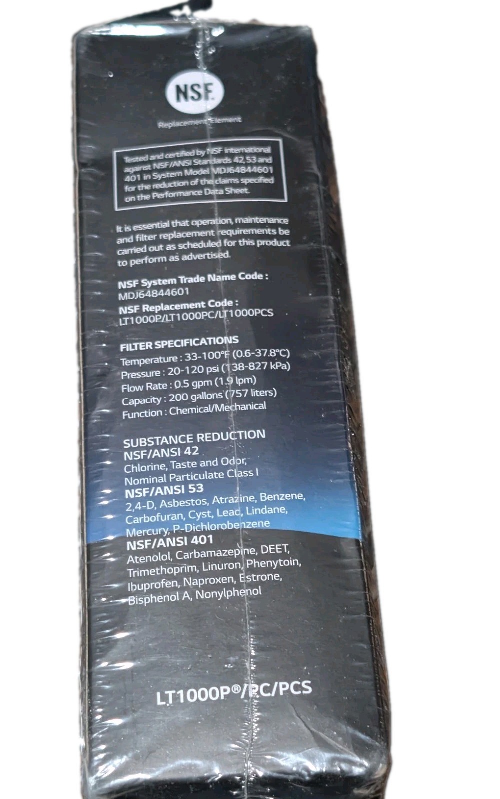 4 Pack LG Water Filter LT1000P/PC/PCS/ADQ7474935 – NEW! Sealed In Boxes!