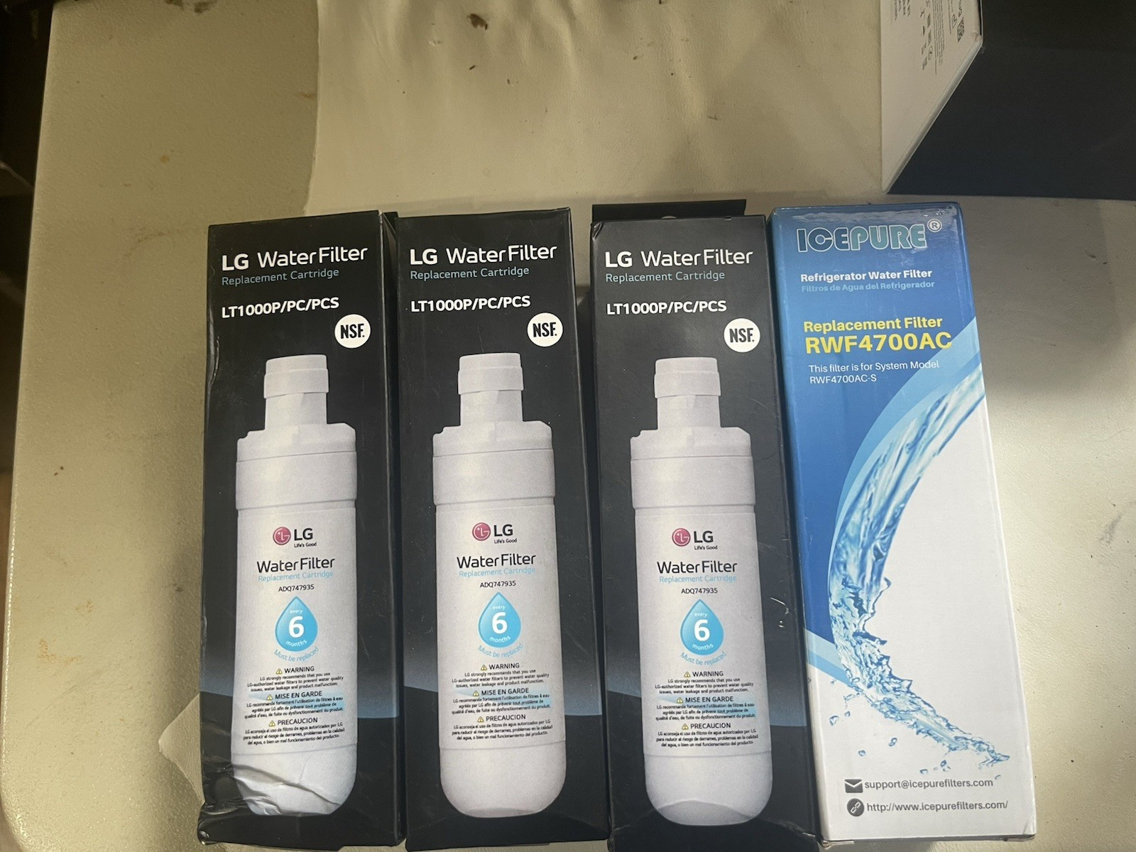 3 -LG LT1000P Replacement & 1-Ice pure Compatible Refridge Water Filters