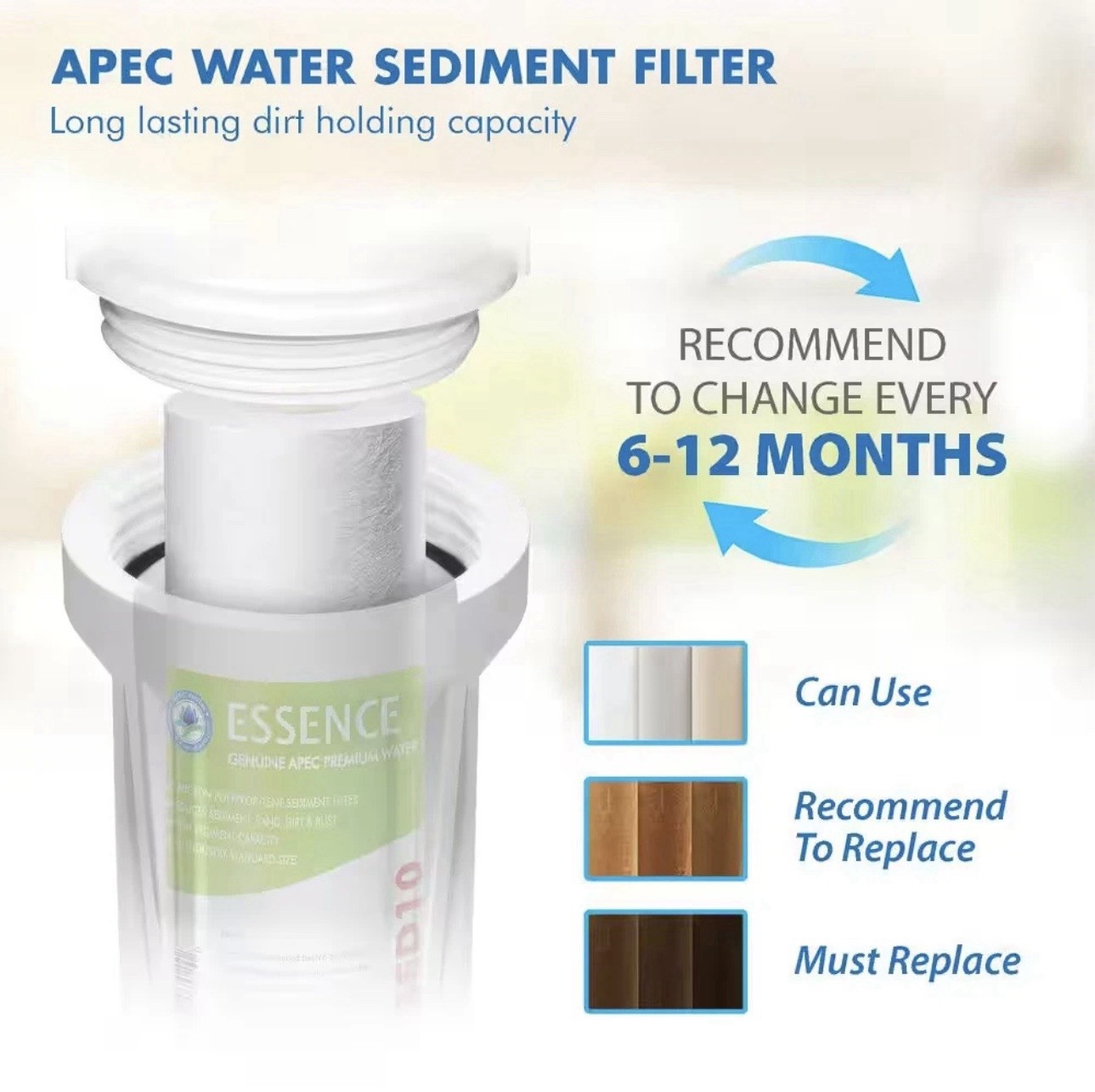 Essence 10 In. Standard Capacity 3-Stage Replacement Pre-Filter Set
