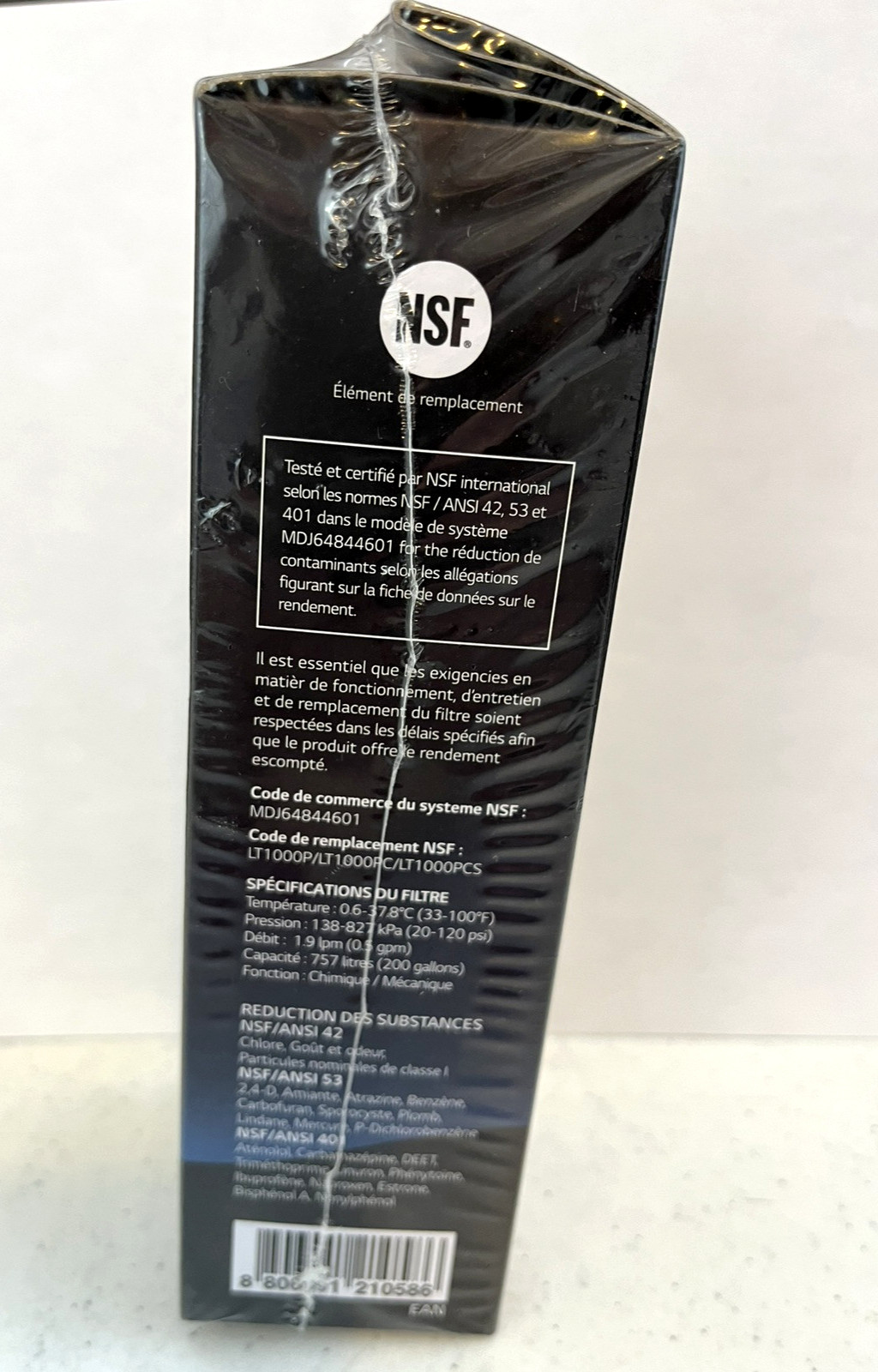 LG Water Filter~Refrigerator Replacement Cartridge~LT1000P/PC/PCS~New/Sealed